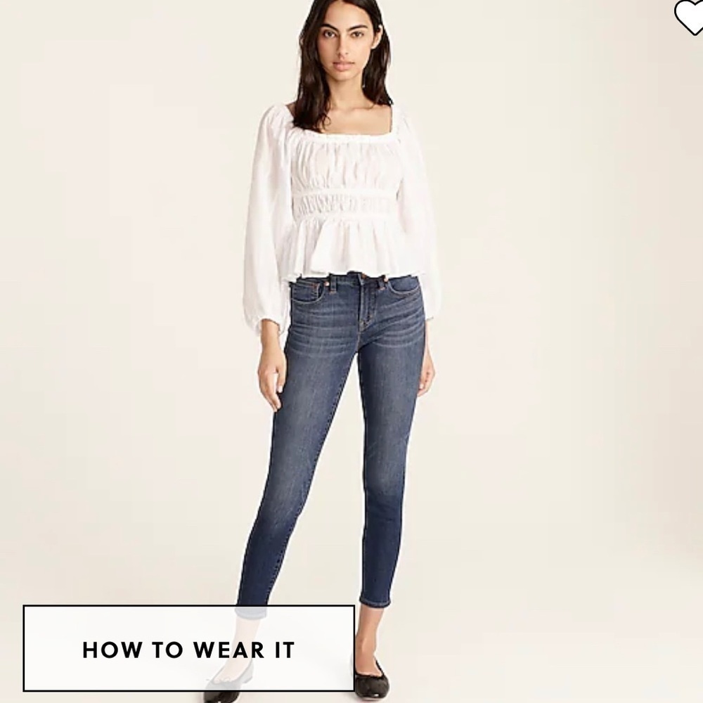 𝅺J Crew 8” Toothpick Skinny Ankle Jeans